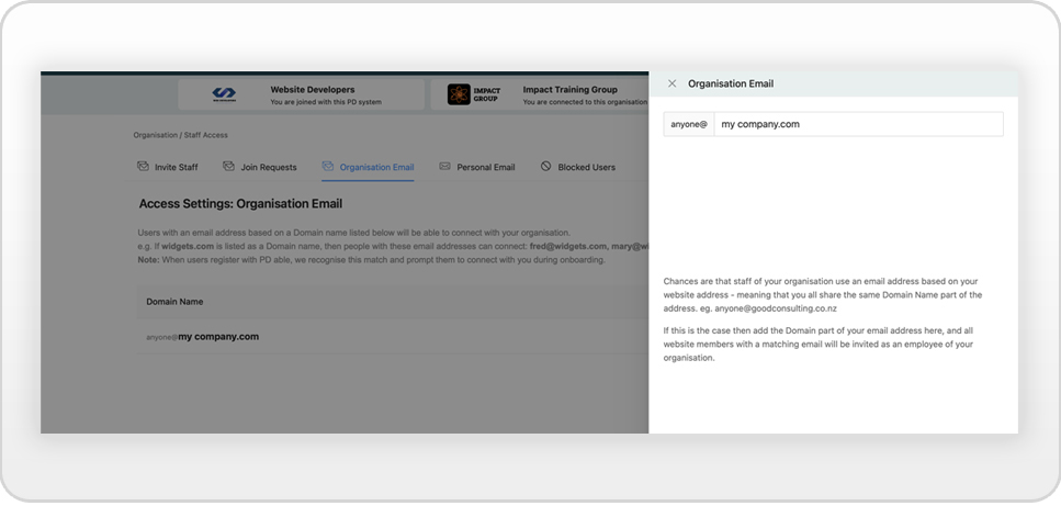 Email Domain Setup