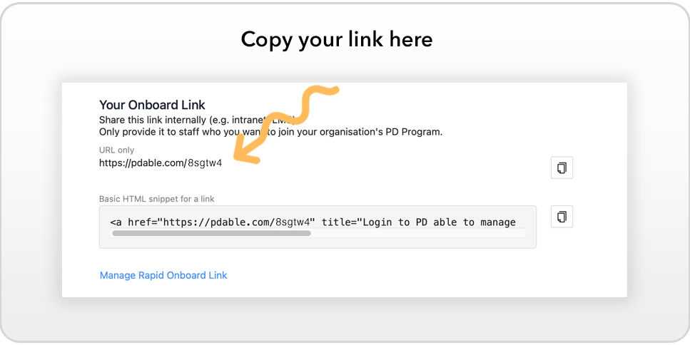 Onboard Link Generated