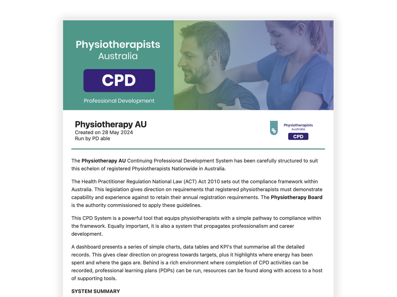 Australian Physiotherapy System