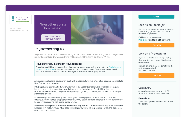 NZ Physiotherapist CPD Tracker
